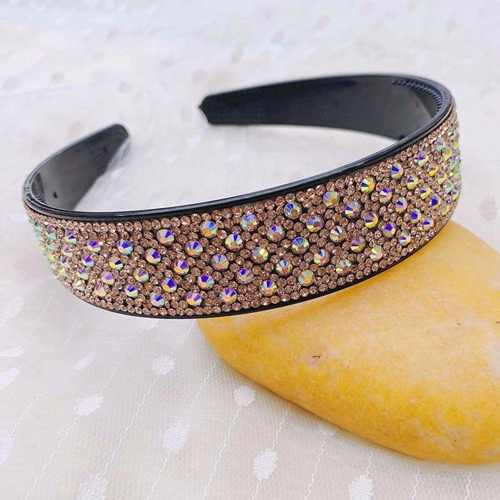 Resin Girl Wash Face Korean Style Headwear Wide Hair Hoop Rhinestone Headband Female Hairbands