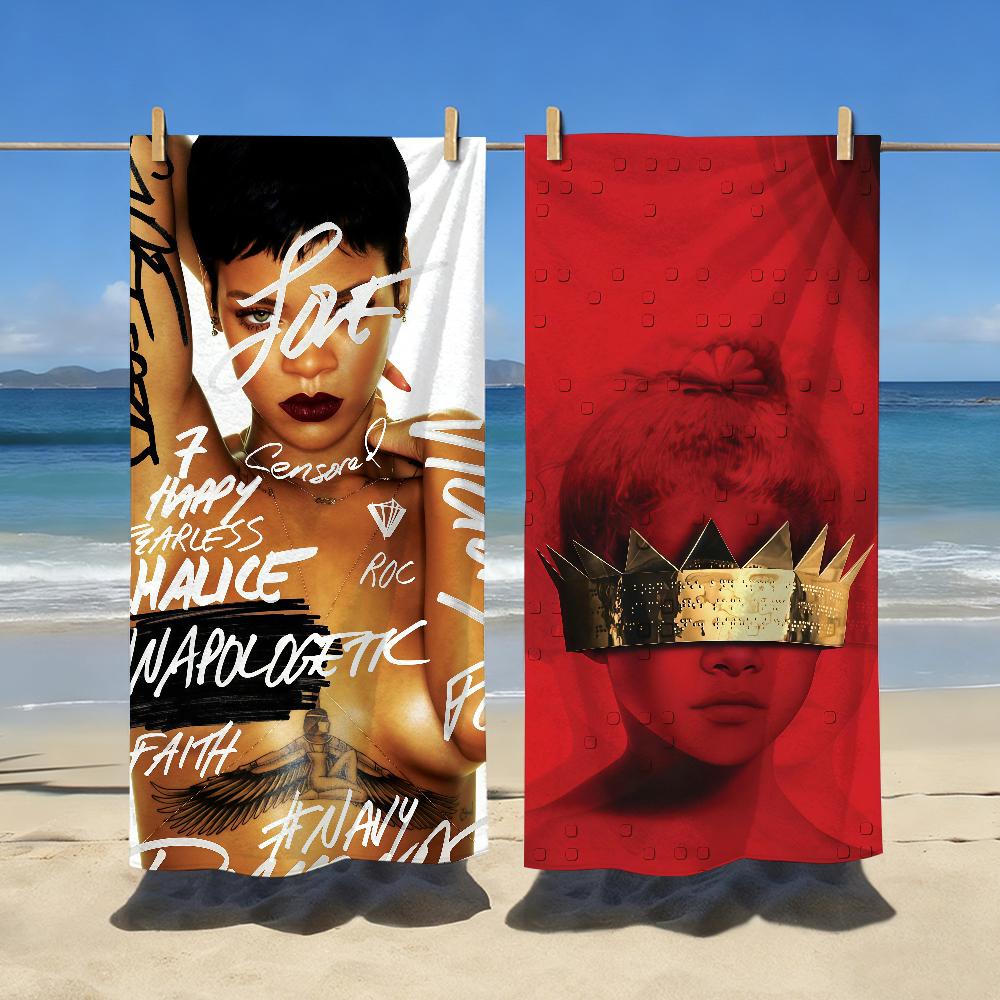 Singer R-Rihanna-S Towel Sports Quick Dry Travel Camping Gear Sandproof Soft Light Large Beach Towel