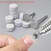 50pcs Stainless Steel Disk for Pedicure Polish 10mm Self-Adhesive Sponge Buffing Pads Replaceable Pedicure Accessory