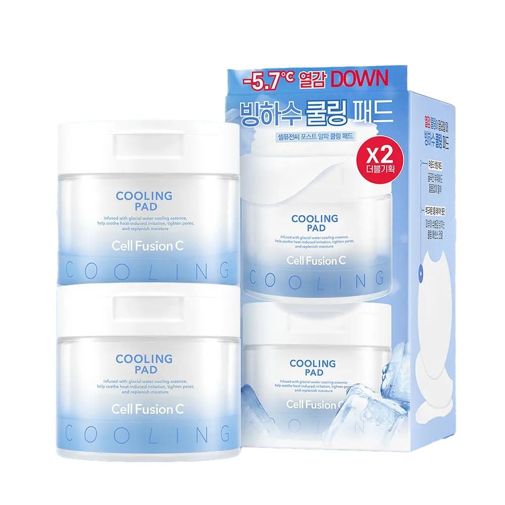 CELL FUSION C Post Alpha Cooling Pad Double Set (Cooling / Cica Cooling) 70 Pads + 70 Pads Post Alpha Cooling Pad