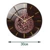 Large Round Art Acrylic Round Muslim Style Wall Clock Non Ticking Battery Powered Mute Quartz for Ramadan Eid Home Decorative