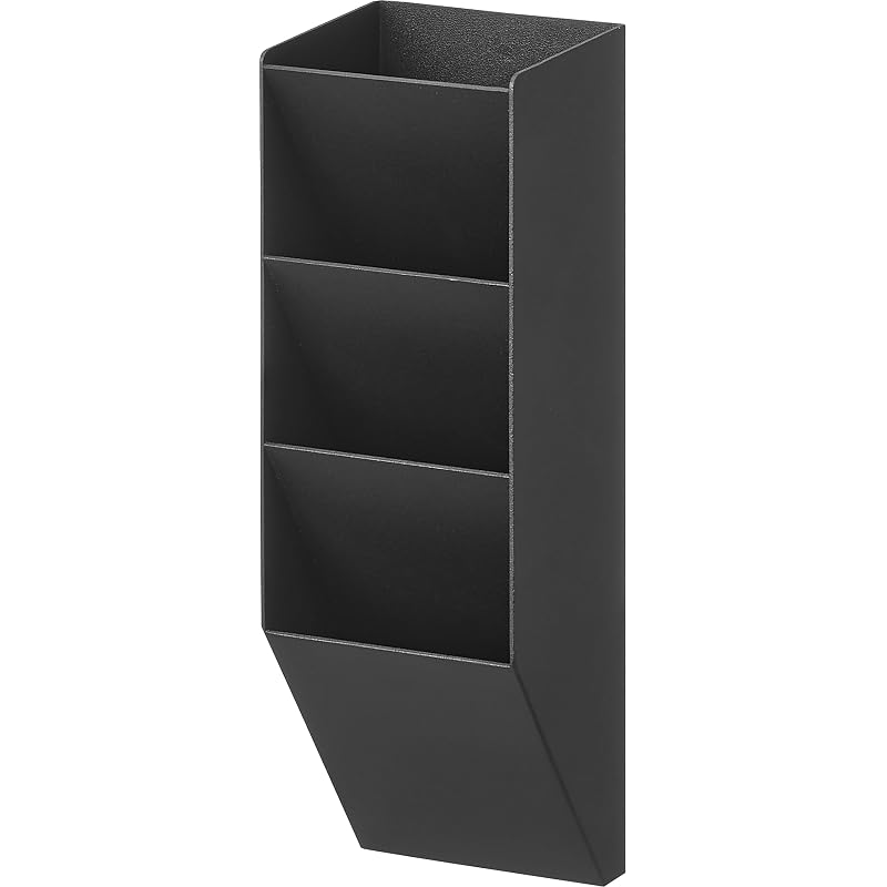 Yamazaki Magnetic Pen Stand, Compatible with Steel Panels, Black, W6.2×D6.2×H20.8cm, Tower Series, Pen Holder 10097