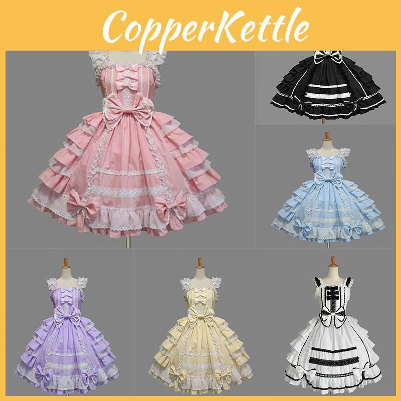 Angel Cosplay Love Costume Chiffon Dress Lolita Gothic Princess Outfit Maid