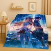 New Sword Art Online SAO Cartoon Kirito Yuuki Asuna Flannel Blanket,Ultra Soft Warm Plush Throw for Home Bedroom Bed Sofa Kids
