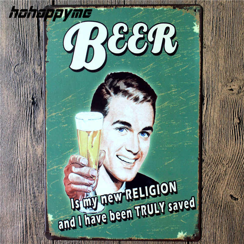 Vintage Tin Beer Signs Antique Decorative Metal Plaques Beer Carteles Vintage Metal Plaque Metal Vintage Pub 20*30cm