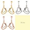 Miwaki Earrings for Open Simple Made In M2405 Pink Gold Women, Heart, Accessories, Japan, Hypoallergenic, Screw-on, M,