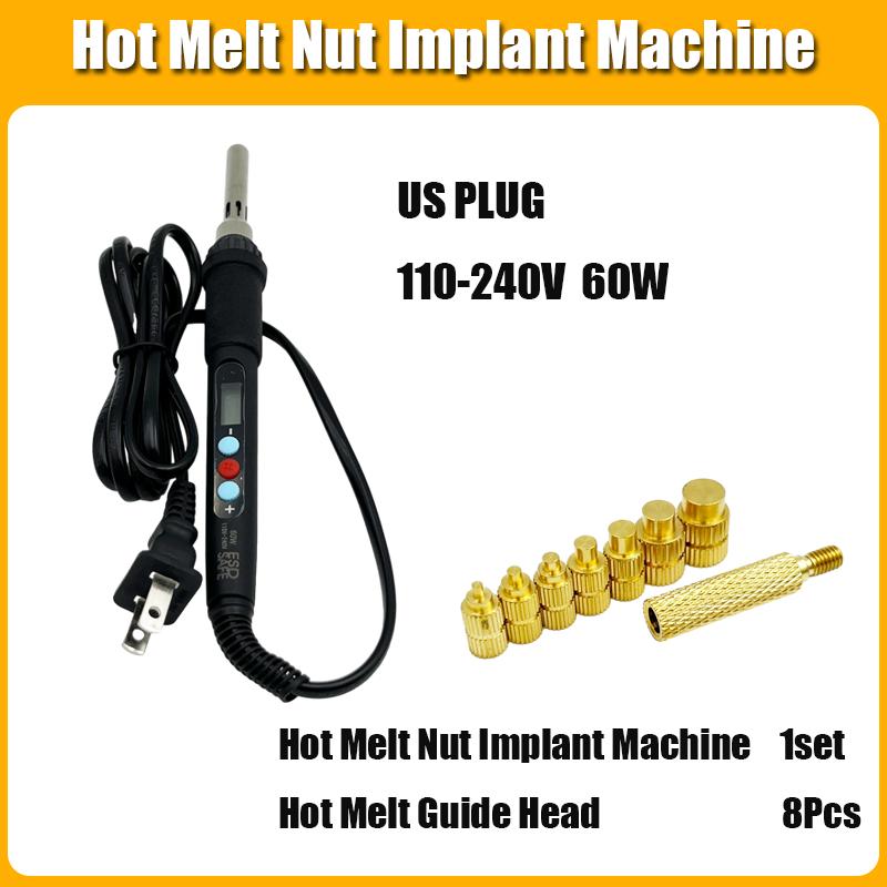 Wärmeeinsatzmutter Edelstahlschraube TS100 Lötkolbenspitze Einsatz Innengewinde Kopf Messing Heißschmelzeinsatz Muttern Bolzen Einsetzen