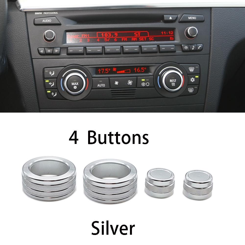 Car Air Conditioning Sound Knob Cover Interior Decoration For BMW 1 Series 2006-2012 E81 E82 E87 E88 ( 3 Or 4 buttons