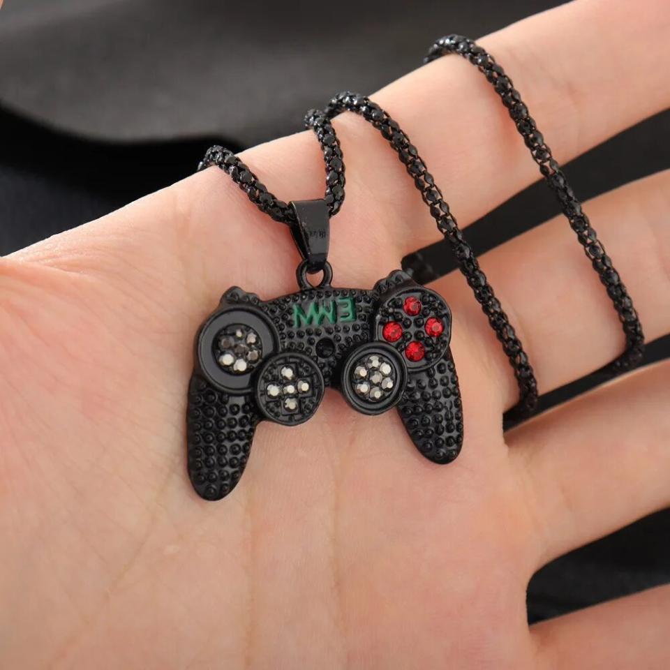 

RAKOL Trendy Gamepad Lightning Stainless Steel Necklaces For Women Men Gold Color Metal Necklace Party Everyday Jewelry