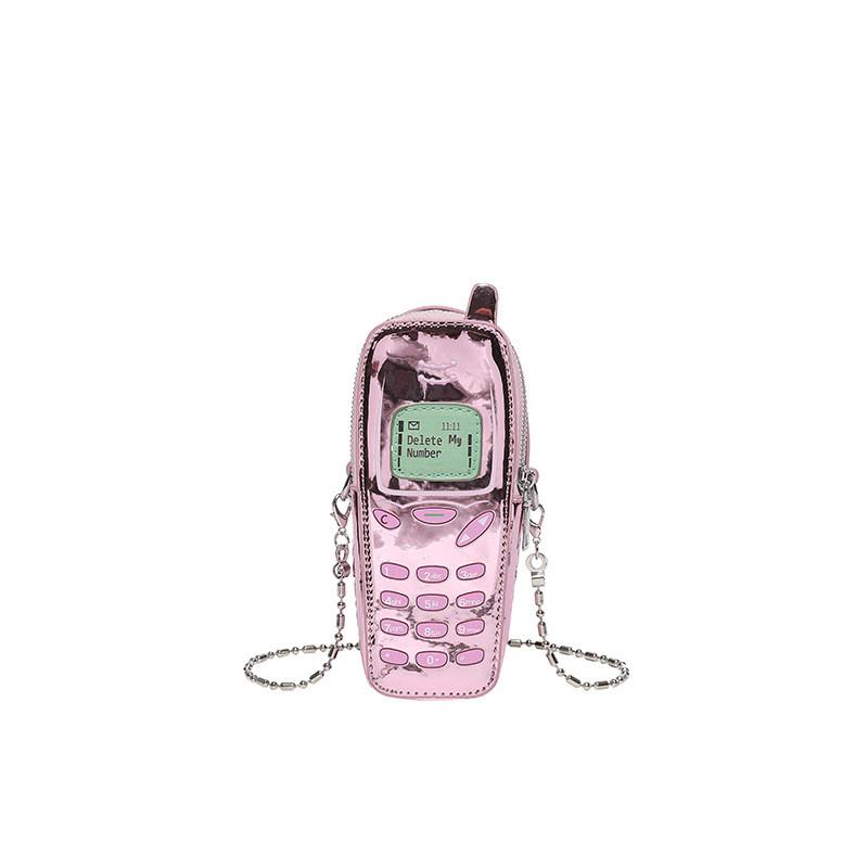 

Stylish And Colorful Kids Crossbody Bag With Chain Design For Boys And Girls рожевий