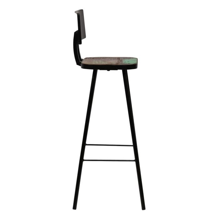 VidaXL 4x Bar Chairs Solid Reclaimed Wood Multicolor Stool 245393