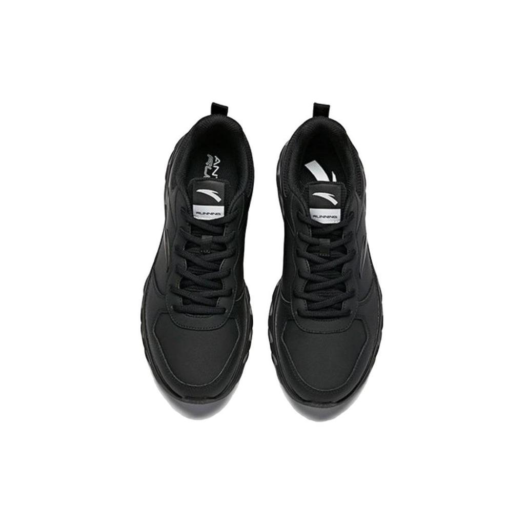ANTA Men Lightweight Cushioning Breathable Running Shoes Pure Black 912035542-4