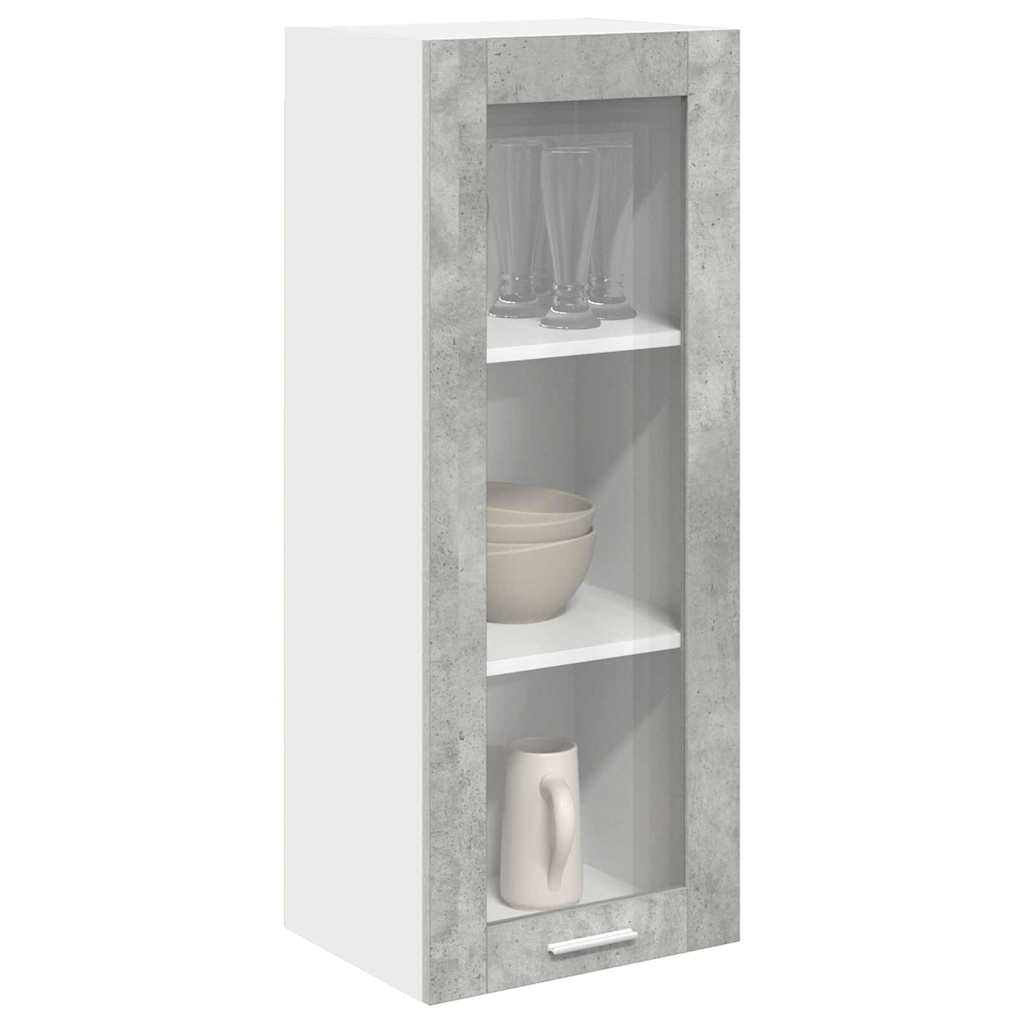 Hanging Cabinet with Door Concrete Grey 40 X 31 X 100 Cm Engineered Wood