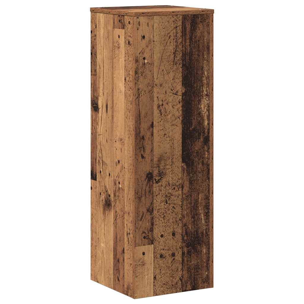 Plantenstandaard met Rustieke Houtlook 33 x 33 x 100 cm Bewerkt Hout