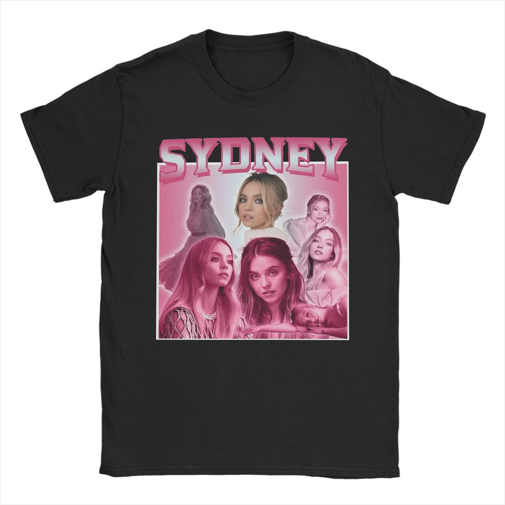 Sydney Sweeney T Shirts Unisex Pure Cotton Leisure TShirts Crew Neck Tees Short Sleeve Tops Birthday Present