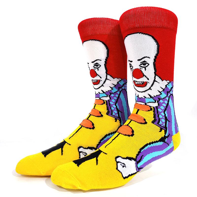 Novelty Happy Funny Men Graphic Socks Cotton Poker Corgi Frog Crazy Burger Piranh Wolf Avocado Eagle Sock