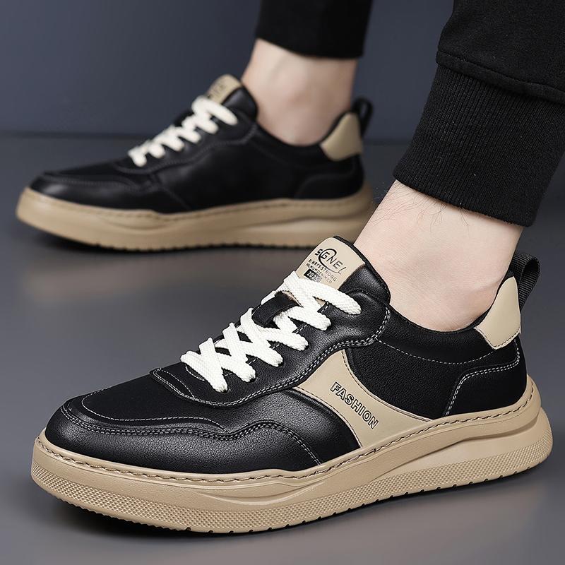 Fashion 2025 New Male Comfortable Sneakers Breathable Male All-match Casual Shoes Brand Luxury Skate Shoes Men Leather Fashion Flats