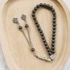 Meetvii Black Gold copper Color Hematite Stone Tasbih Beads Turkish Islamic Prayer Beads Arabic Style Bracelets