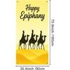 IVN Three Kings Day Epiphany Door Cover 71 x 35 Inches Front Door Banner Camel Scene Religious Holiday Decor Indoor And Outdoor