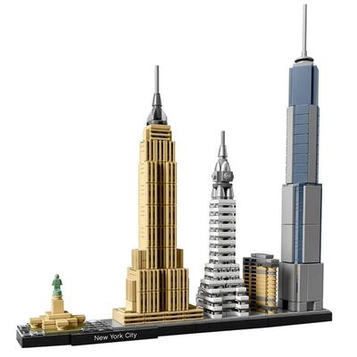 [Real Night-Lego Compatible Block-Architecture] QZ New York City QZ World Landmark Building Block, Mix