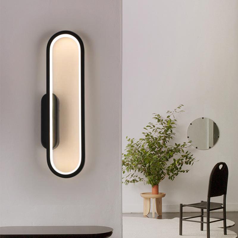 Minimalist LED Wall Lamp - Creative Three-Color Dimming for Living Room or Bedside