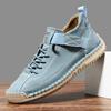 Fashion Handmade Leather Loafers Men Casual Slip On Loafers Breathable Leather Shoes Men Flats Fashion Moccasins Tooling Shoes Plus Size