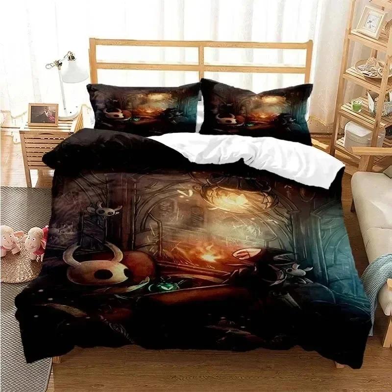 Nuovo Hollow Knight Moda Stampa Digitale 3D Set Biancheria da Letto Copripiumino Piumino Letto Singolo Piazza e Mezza Matrimoniale Queen Giovane Ragazza Ragazzi Regalo