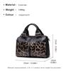 Geantă de mână de damă din piele naturală cu model Airrani Leopard, cu capacitate mare, geantă de pernă din piele de vaca cu strat superior la modă și versatilă