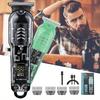 Professional Transparent Body Electric Hair Clipper for Men USB Rechargeable Trimmer Hair Cutting Machine Holiday Gift for Him