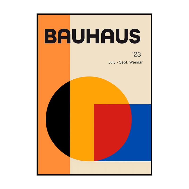 Bauhaus Exhibition Poster Minimalist Interior Canvas Painting Vintage Modern Print Wall Art Picture for Room Home Decoration