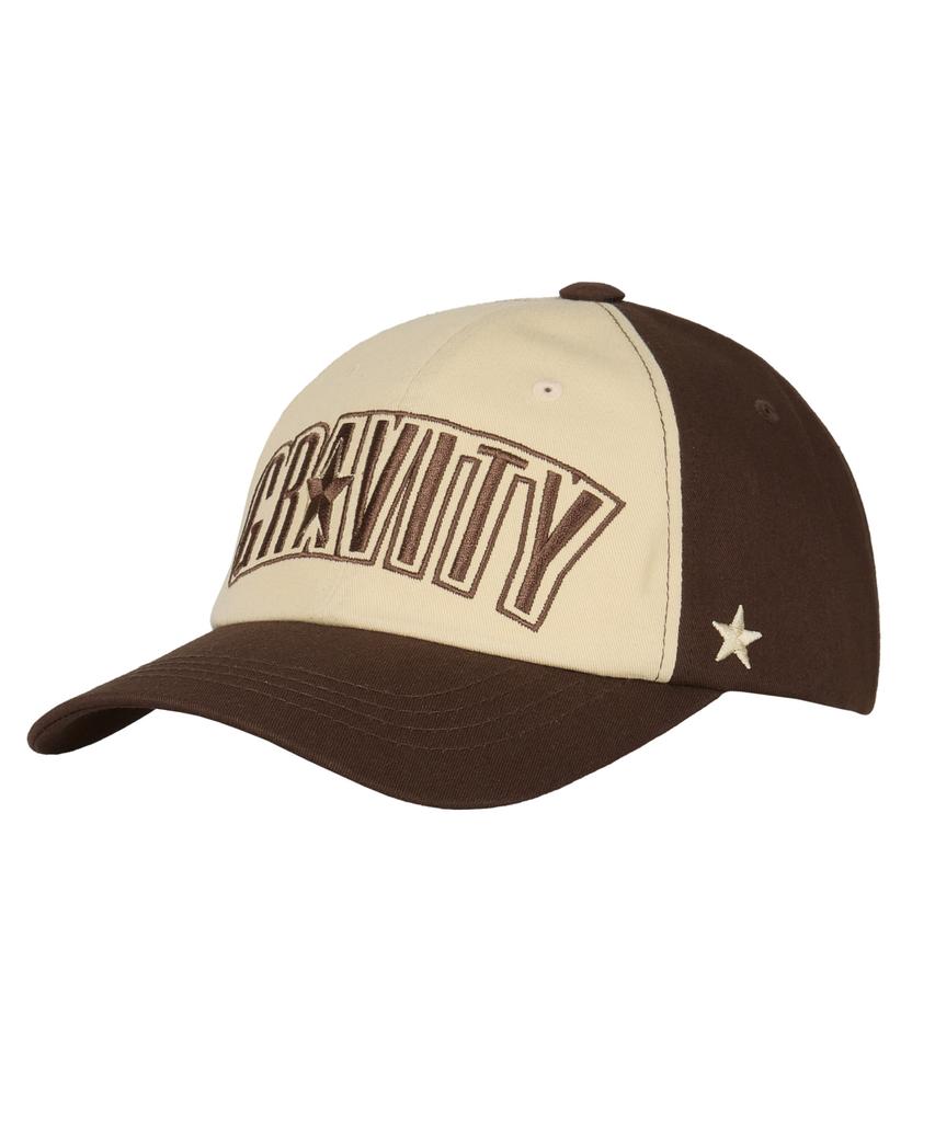 Yueogeulaebiti Star Gravity Ball Cap - Brown & Cream Yellow