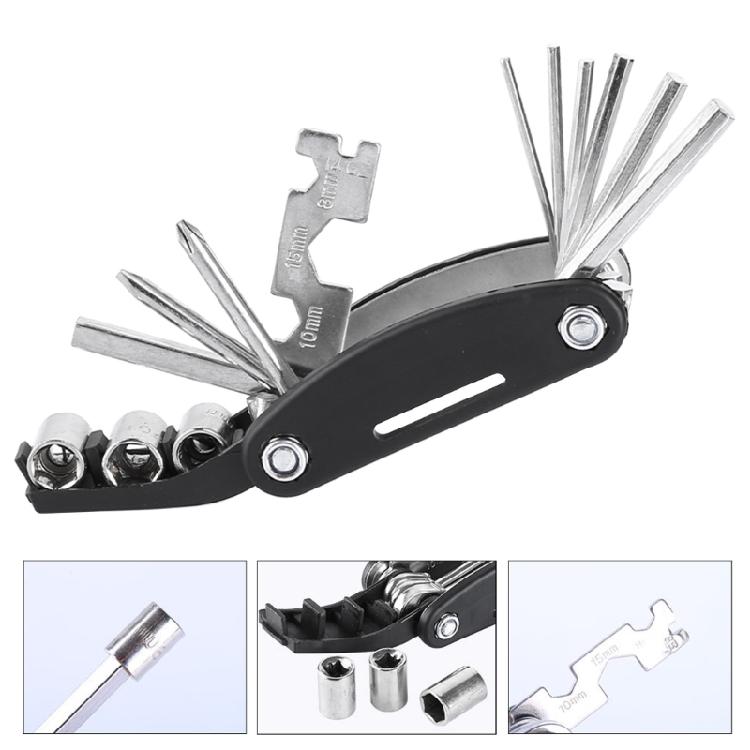 Multifunction 16 In 1 Bicycles Repair Hexagonal Spoke Cycling Screwdriver Tool Cycling Bike Repair Tool