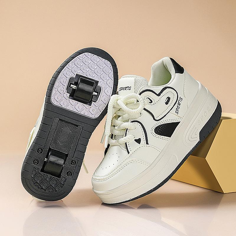 

Double Wheel Runaway Shoes Girls Sports Pulley Shoes Wheel Children s Skates Medium and Older Children s Leisure 40