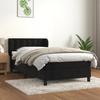 Exclusive House - Slatted Bed Base with Mattress Black 90x190 Cm Velvet