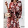 Lace-up Chiffon Office Lady Dress New Vintage Party Dress