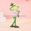 J0MC Resins Couple Lover Frogs Figurine Wedding Funny Creative Love Declarations Frogs