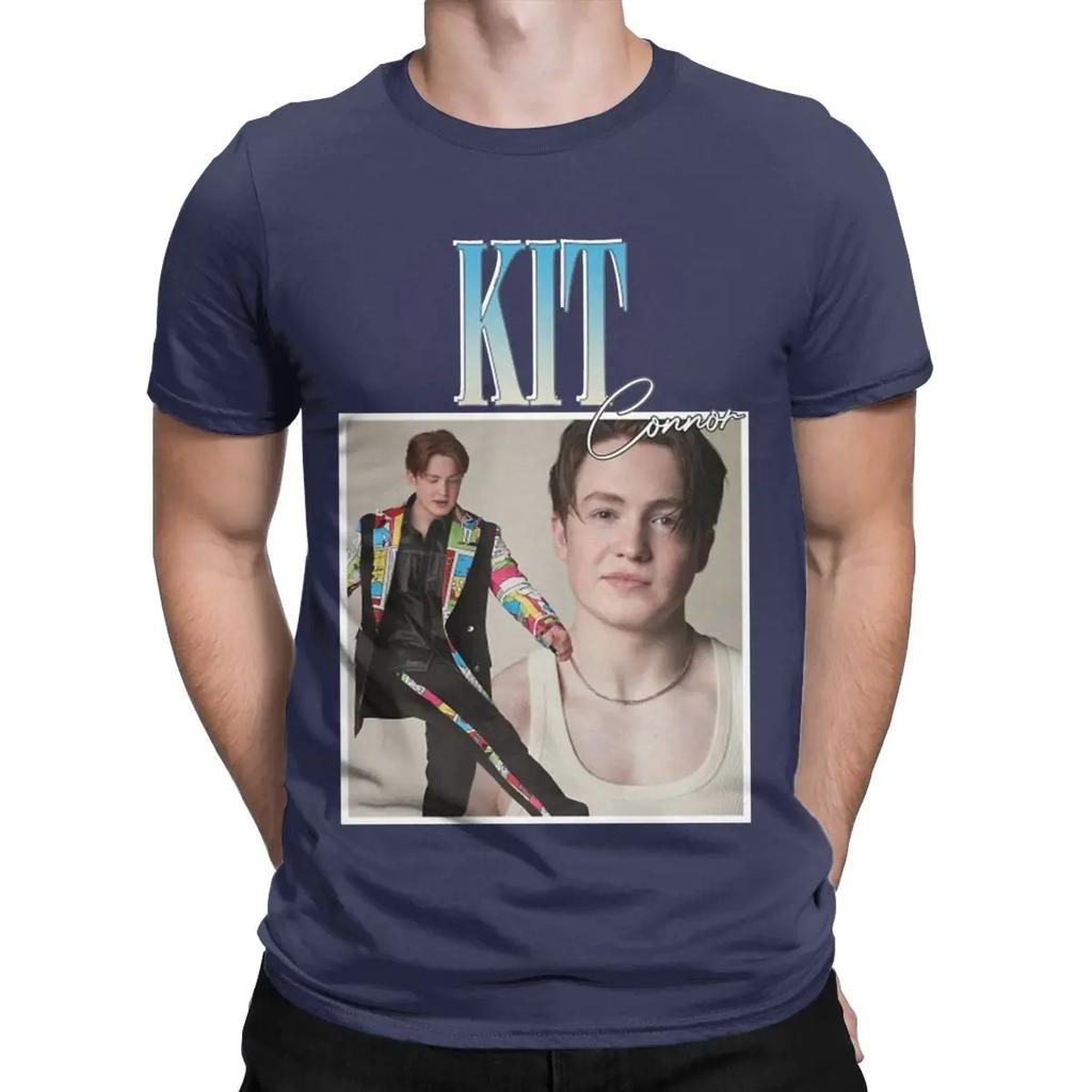 Men's T-Shirt Kit Connor Retro Nelson Cool Pure Cotton Tees Short Sleeve T Shirt Crewneck Clothing Plus Size