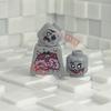 All Saints' Day  Two-headed, Head-tilting Zombie Building Blocks Model Bricks Mini Action Toy Figures Toy Gift for Children