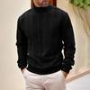 Herren Rollkragenpullover Zopfstrickpullover Lässig Einfarbig Basisschicht Oberteil für Straße Arbeit Dating Alltagskleidung