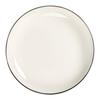 Simple Style Black Edge Ceramic Disc Design Sense Household Vegetable Plate Tableware Breakfast Plate Salad Plate Restaurant Plate