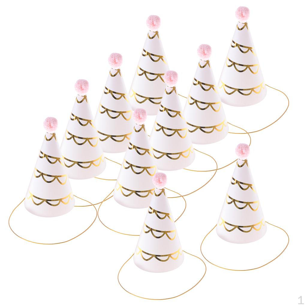 

Birthday Party Hat Baby Shower Wedding Decorations White Gilded