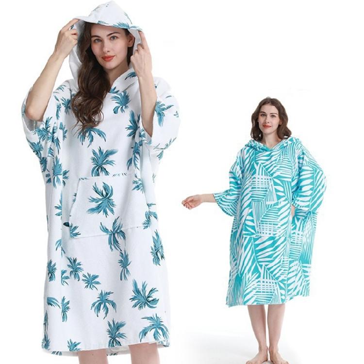 Quick Drying Hooded Towel Changing Robe Changing Towel Poncho Hoodied Robe for Swimming Wetsuit Beach Swimsuit Changing