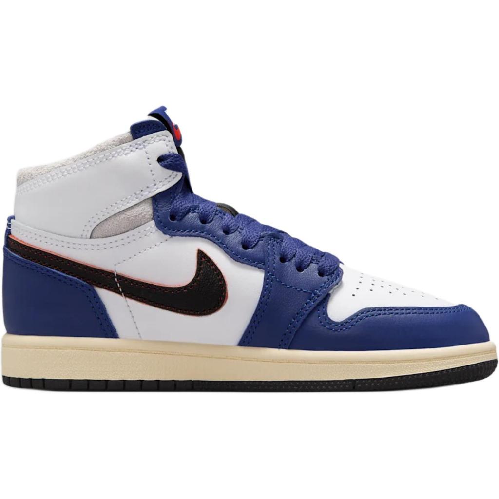 Air Jordan 1 Retro High OG PS Rare Air - Deep Royal Blue Kids Sneakers White Neutral-Grey Black FD1412-100