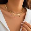 Flower Rhinestone Butterfly Necklace Pendant Snake Bone Chain Colorful Zircon Trend Creative Multi Layer Necklace Women Jewelry