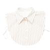Women's Detachable False Collar Insert Elegant Striped Lapel Faux Half Shirt Blouse Collar Top for Sweater and Dresses