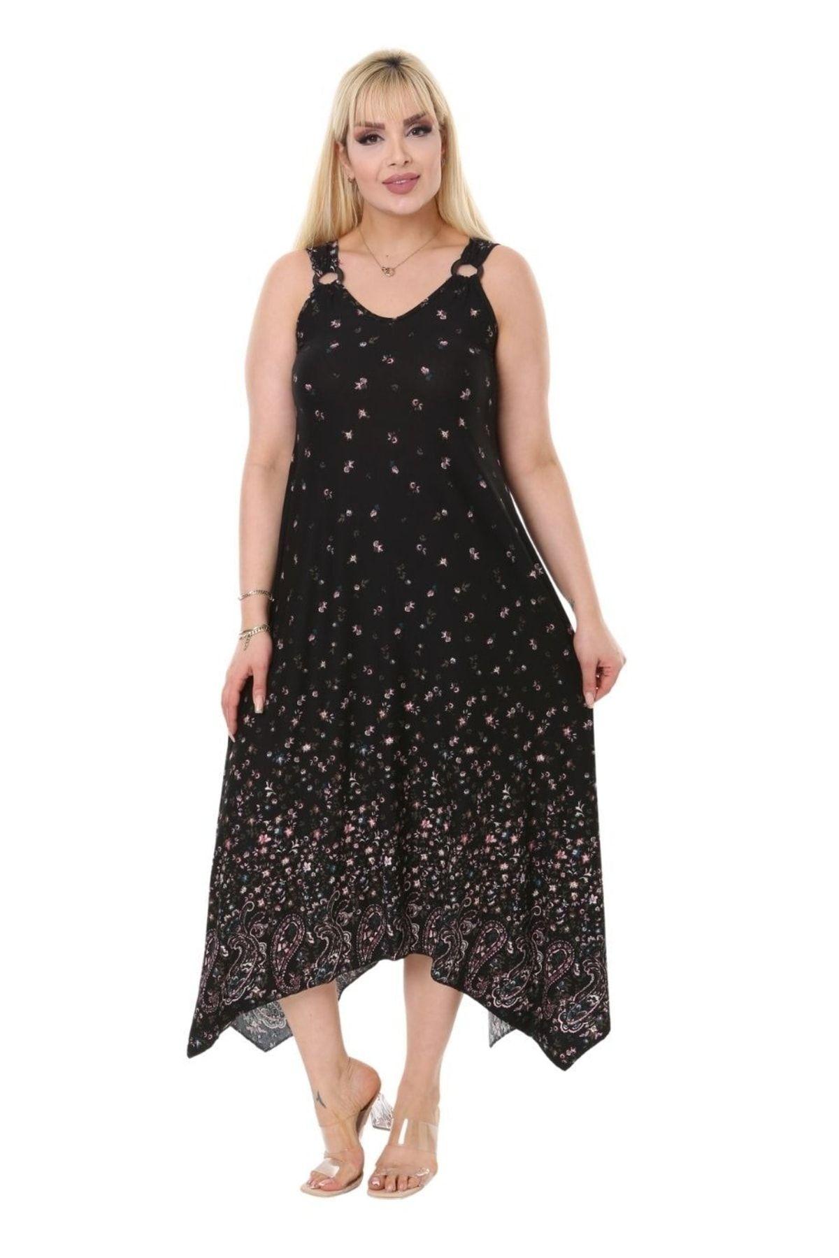 

Women s Big Size Dress Plus Size Pink Shawl Pattern Strap Dress