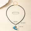 Rhinestones Dolphin Pendant Necklace for Women Adjustable Length Neckchain Choker Lightweight Comfortable Accessory