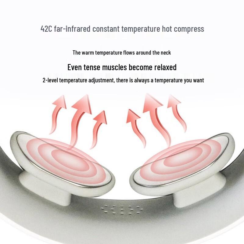 Smart Portable Neck Massager with Heat and Pulse