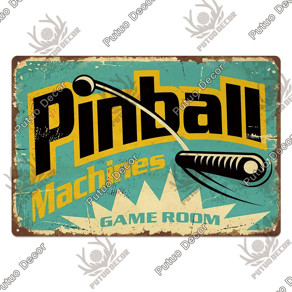 Putuo Decor Vintage Tin Sign Darts Game Metal Plaque Retro Posters for Garage Man Cave Room Home Wall Art Decorations