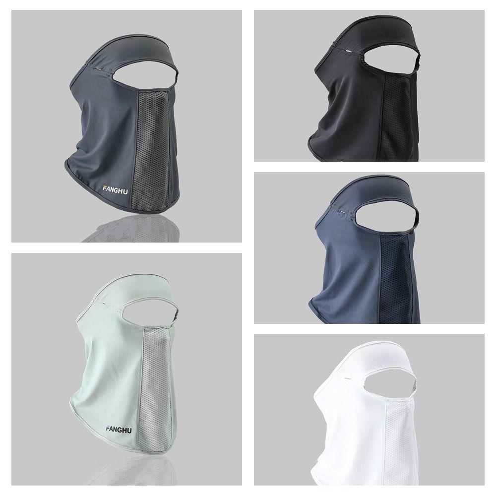 Solid Color Face Cover UV Protection Face Gini Mask Fashion Ice Silk Mask Sports